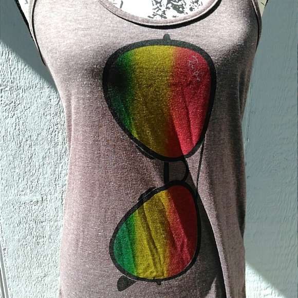 Long, Brown Loose-Fitted Tank - Picture 2 of 3